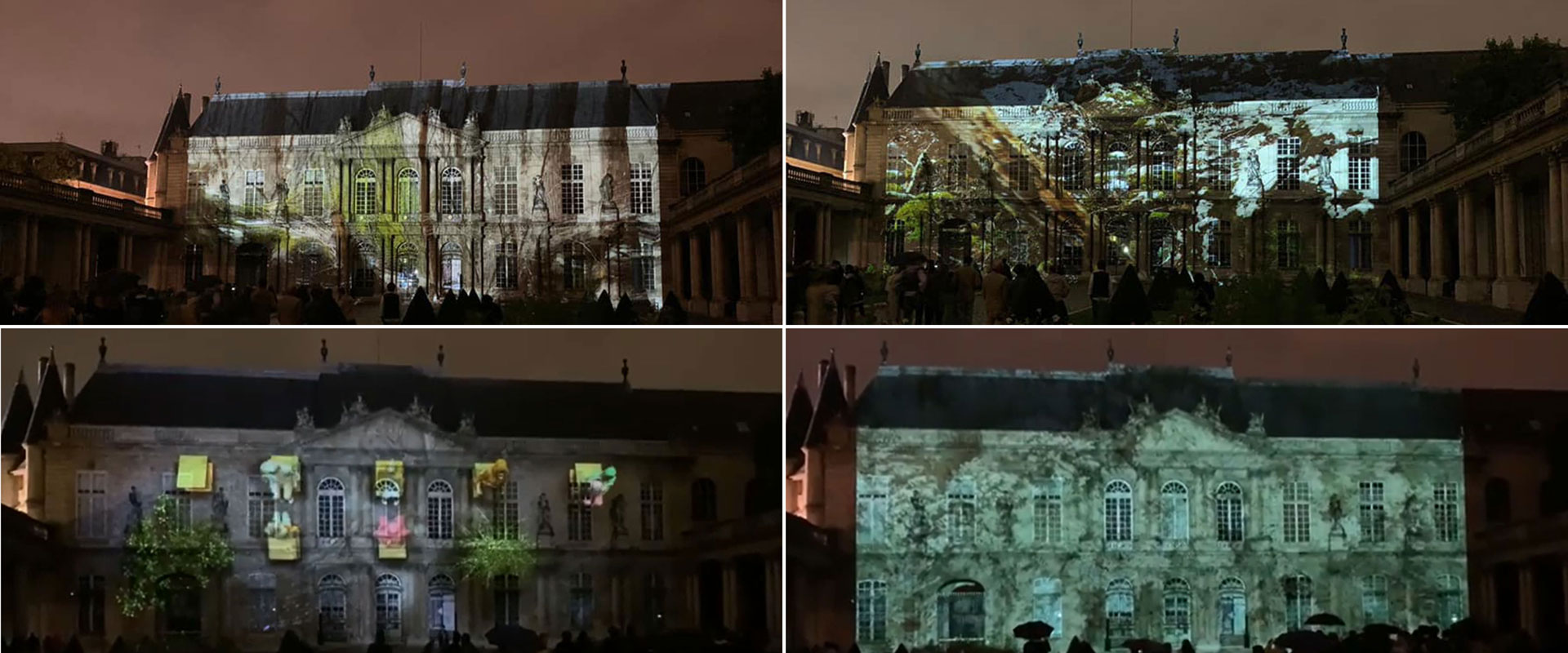 Alternative text - Mapping du Musée des Archives Nationales pour Novelty Paris
