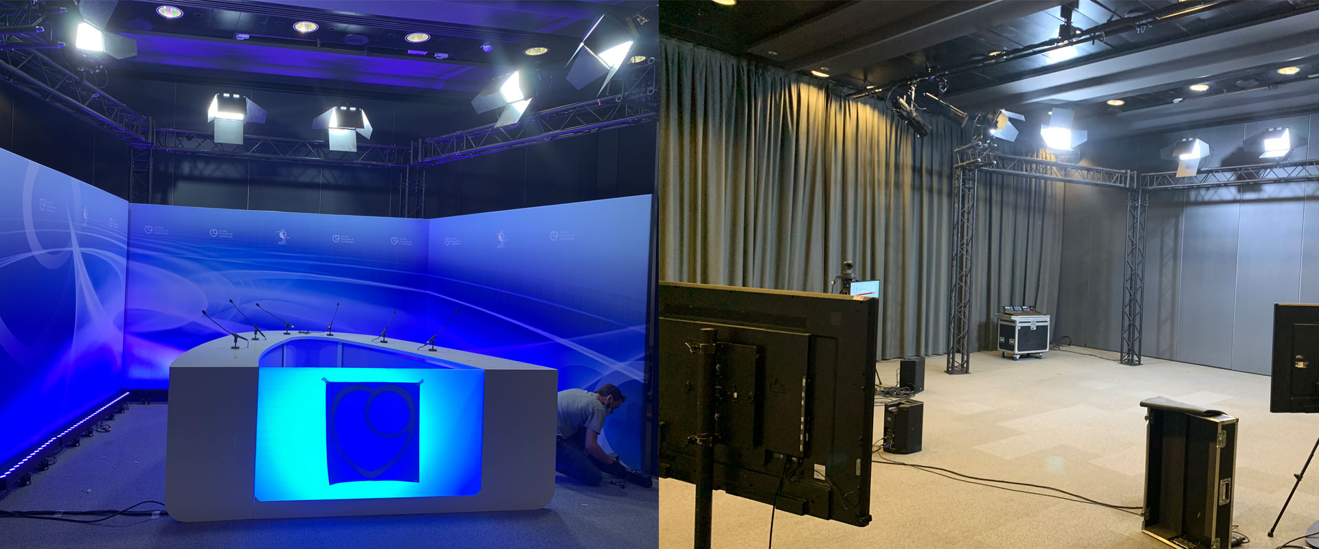 Alternative text - Installation de 2 studios au Palais des Congrès de Paris pour le Congrès JESFC